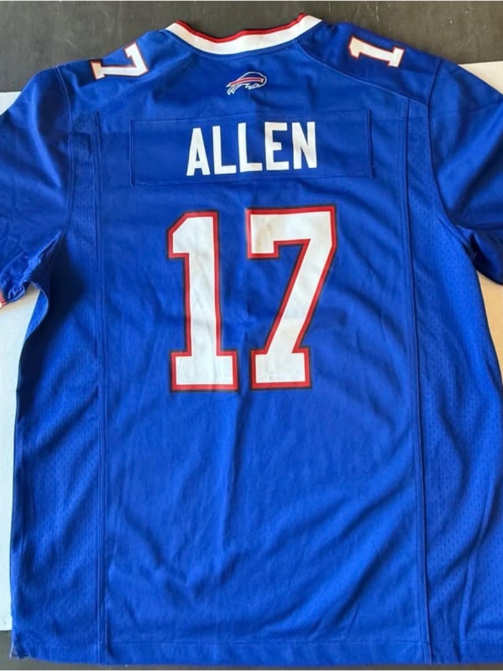 NFL Blue Game Jersey with Red and White Trim